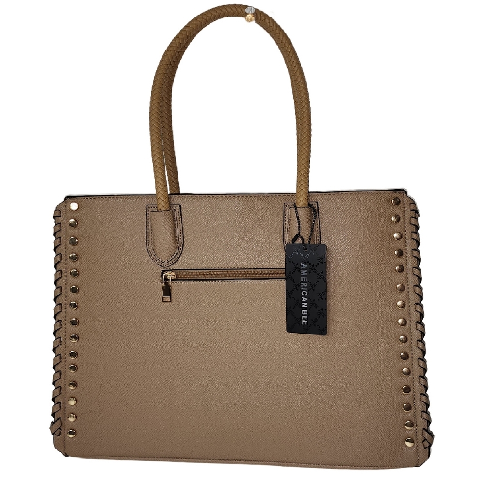 NWT American Bee Purse Vegan Leather Tan Color